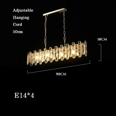 Crystal Dimmable Pendant Light Luminaire for Living Room Bedroom