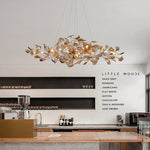 Gingko Leaf Chandelier: Modern Luxury Art Decor for Home, Restaurant & Bar