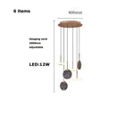 Burlywood Marble LED Ceiling Chandelier for Living Room