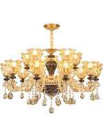 Luxury Crystals Chandelier Ceramic Crystal Lamp for Living Room Bedroom