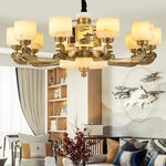 Natural Jade Chandelier - Luxurious Zhongshan Lamps for Dining, Bedroom, and Living Room