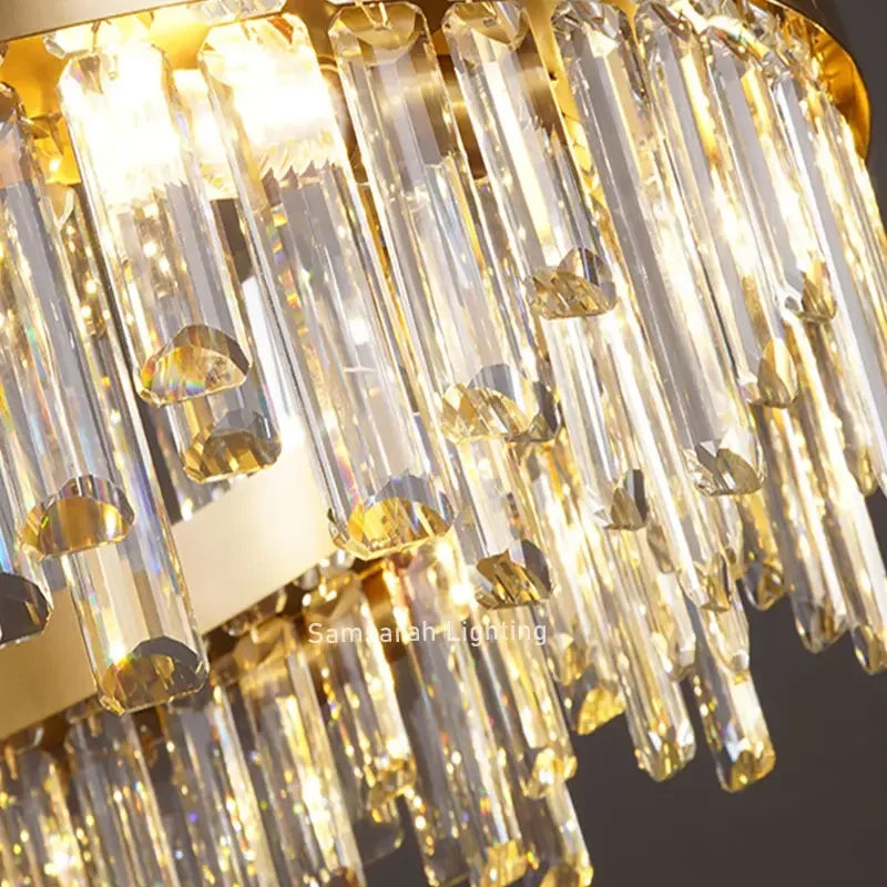 Crystal LED Chandelier for Luxurious Living & Dining Spaces