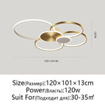 Modern LED Chandelier with Remote Control for Living Room & Bedroom Lighting
