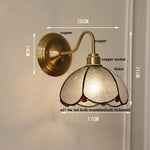 Glass Brass Wall Sconce LED Light Fixture for Dining Living Room Bathroom Mirror