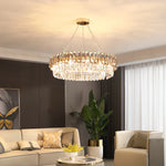 Gold Crystal Chandelier: Luxury Lighting for Dining Living Bedroom Kitchen Island