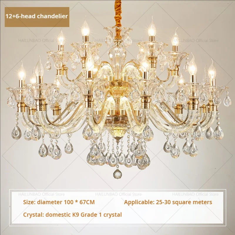 European Crystal Chandelier: Simple Fashion for Living, Dining, Bedroom & Villa