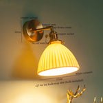 Afralia™ Brass Ceramic LED Wall Light | Nordic Modern Bedside Lamp for Bedroom, Bathroom, and Sofa