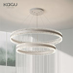 Circle Rings LED Chandelier for Living & Dining Room - Modern Acrylic Aluminum Lighting