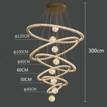 Crystal Chandelier: Luxury Stair Pendant Light for Living Room, Ceiling & Indoor Lighting