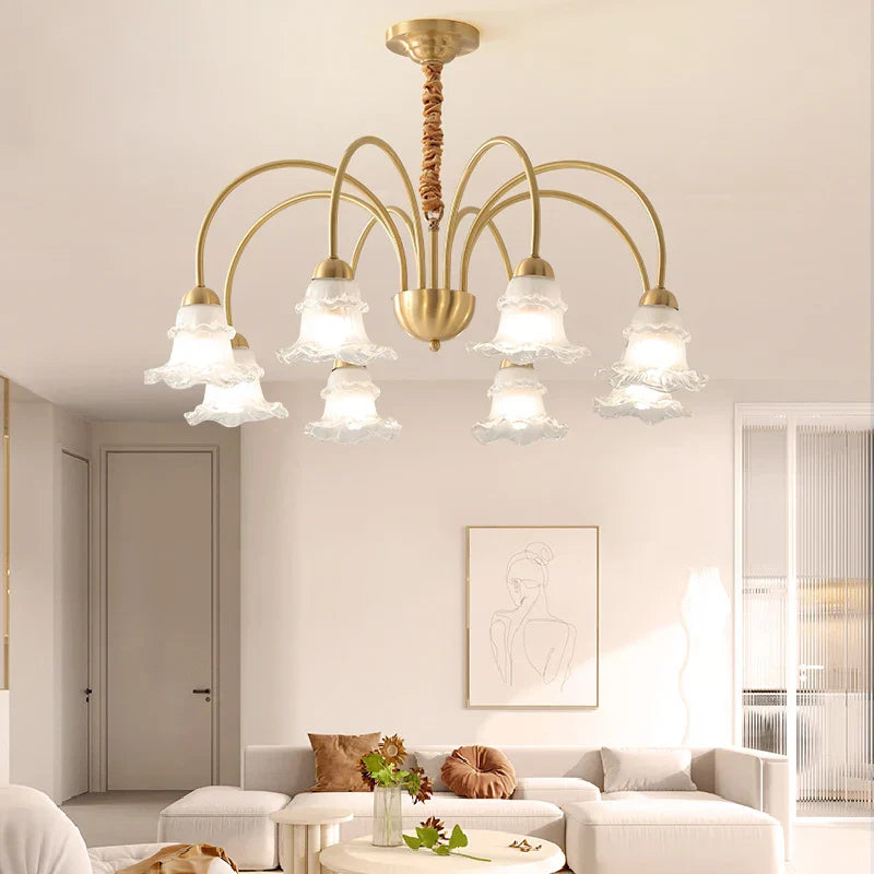 Luxury European Copper Chandelier for Living Room, Bedroom, and Dining Room