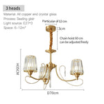 Bronze Villa All Copper Chandelier - Modern Light Luxury for Living Room