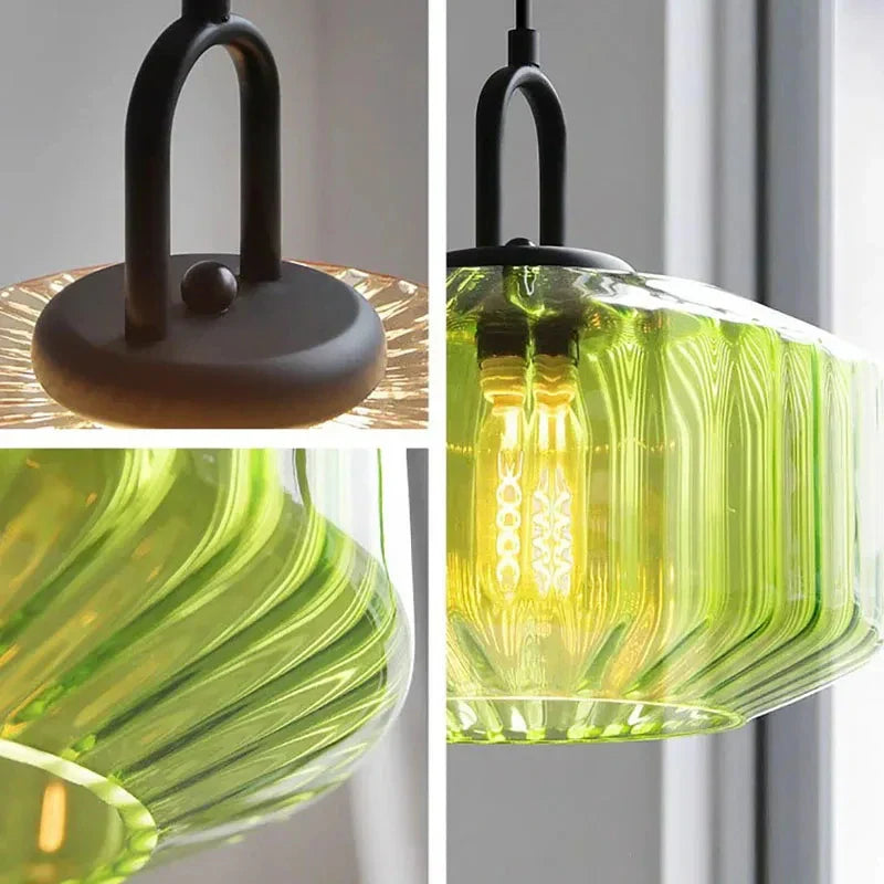 Glass LED Pendant Chandelier Colorful Kitchen Island Light Fixture