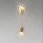 LED Moon Wall Light American Style Bedroom Decor Copper Wall Lamp