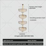 Crystal Duplex Chandelier: New Light Luxury Post-Modern Hall Lighting for High Living Room