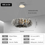 Nordic Feather Pendant Lamps for Bedroom and Home Decor Lighting