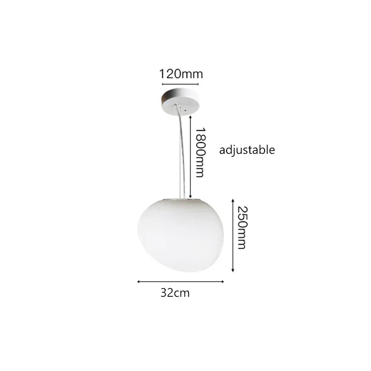 Nordic Glass Lampshade LED Ceiling Chandelier for Home Decoration