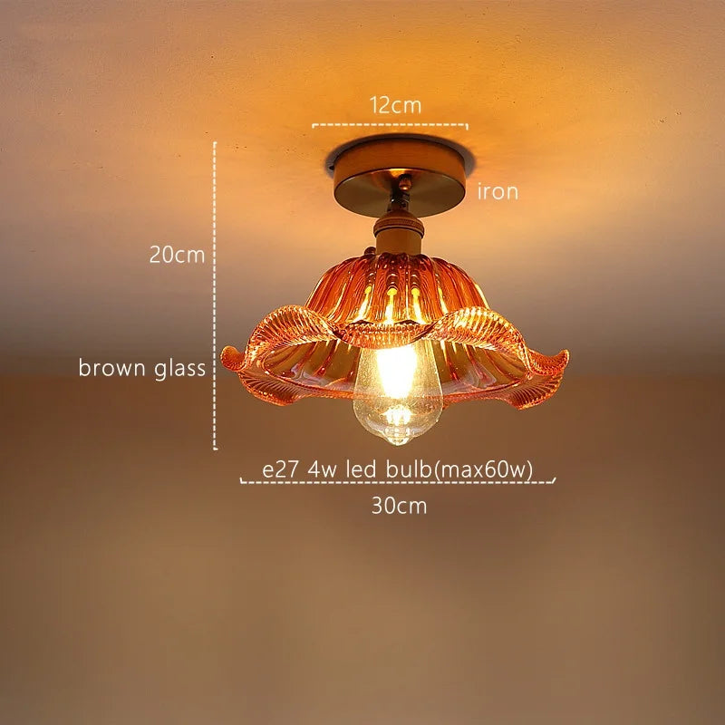 Green Stripe Glass Pendant Lamp Fixture for Home Decor & Kitchen Lighting