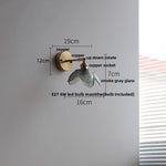 Tiffany Blue Glass LED Wall Sconce Rotate Copper Pull Chain Switch Light Fixtures