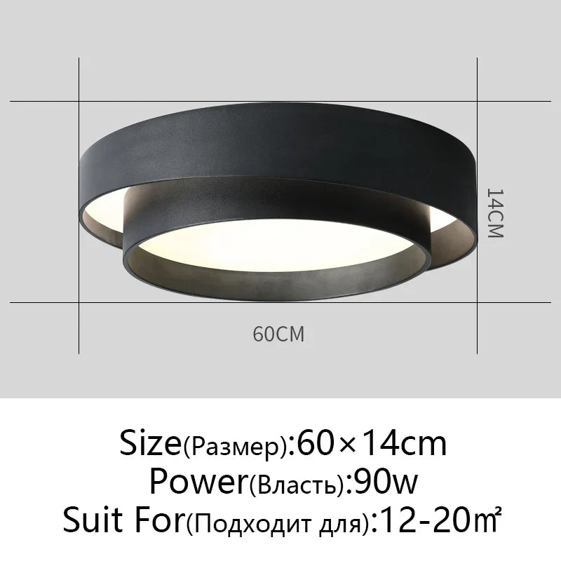 Modern Copper Ceiling Light for Living Room Bedroom Decor
