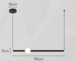 Glass Rod Pendant Light - Modern Long Hanging Lamp for Living Room, Bedroom & Shop