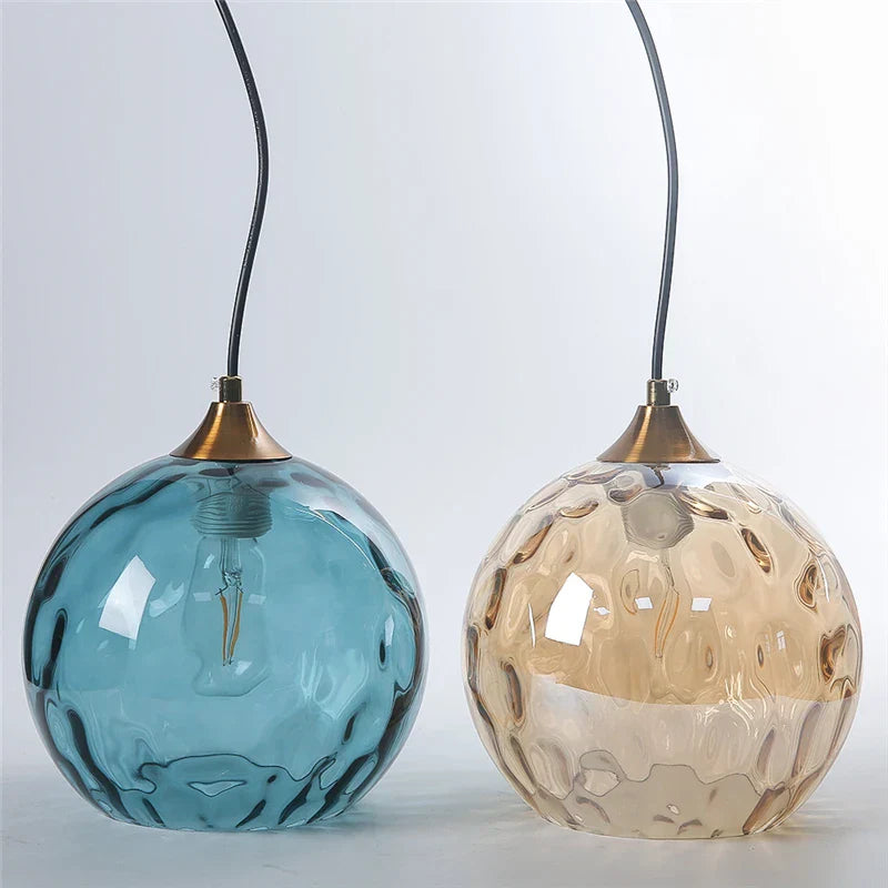 Glass Ball Pendant LED Chandelier for Bedroom Dining Room Kitchen