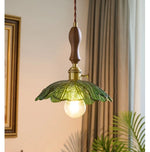 Green Leaf LED Pendant Lamp for Home and Cafe Decor