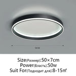 Round Bedroom LED Ceiling Light Modern Home Decor Minimalist Living Room Lighting