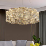 Crystal Luxe Chandelier for Modern Living Room, High-End Restaurant Light