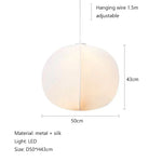 Silk Chandelier: Nordic Wabi Sabi LED Pendant Light for Home, Bar, and Dining Room