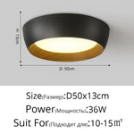 Nordic LED Ceiling Lamp for Living Room Bedroom, Surface Mounted Luminaire