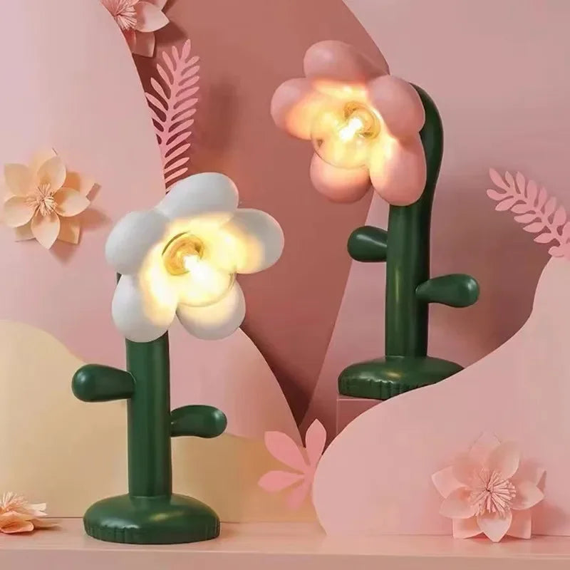 Flower Desk Lamp: Office Bedroom Wedding Gift Living Room Decor Kids Room Bedside Table