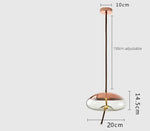 Modern LED Glass Chandelier for Living Room Bedroom Kitchen Pendant Lamp