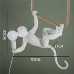 Monkey Resin Pendant Light for Artistic Living Room Decor