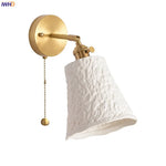 Elk Ceramic LED Wall Sconce, Nordic Copper Pull Chain Mirror Light