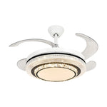 LED Ceiling Fan with Remote Control, Modern ABS Blades, 110V 220V