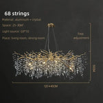 Luxury Crystal Chrome Chandelier Silver Gold LED Tree Branch Chandelier for Living Dining Room