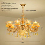 Luxury Jade Crystal Chandelier for Elegant Living Spaces