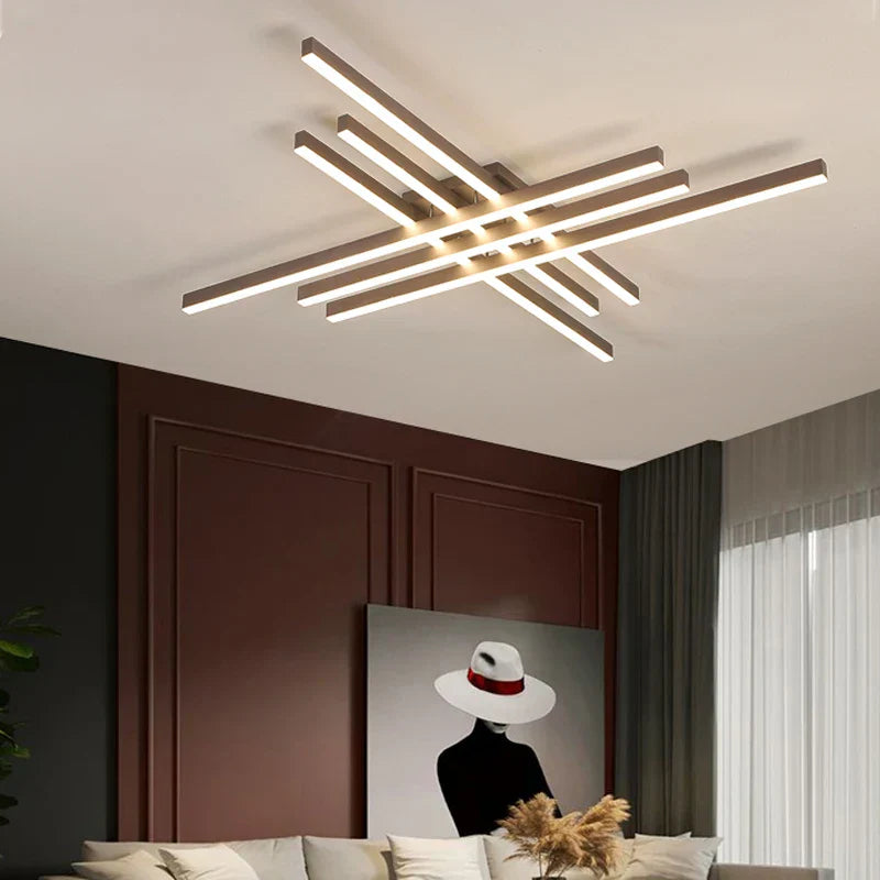 Gold Black Aluminum LED Chandeliers for Bedroom Dining Living Room Lighting