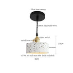 Terrazzo LED Pendant Lights, Adjustable Wire, Nordic Modern Hanging Lamp