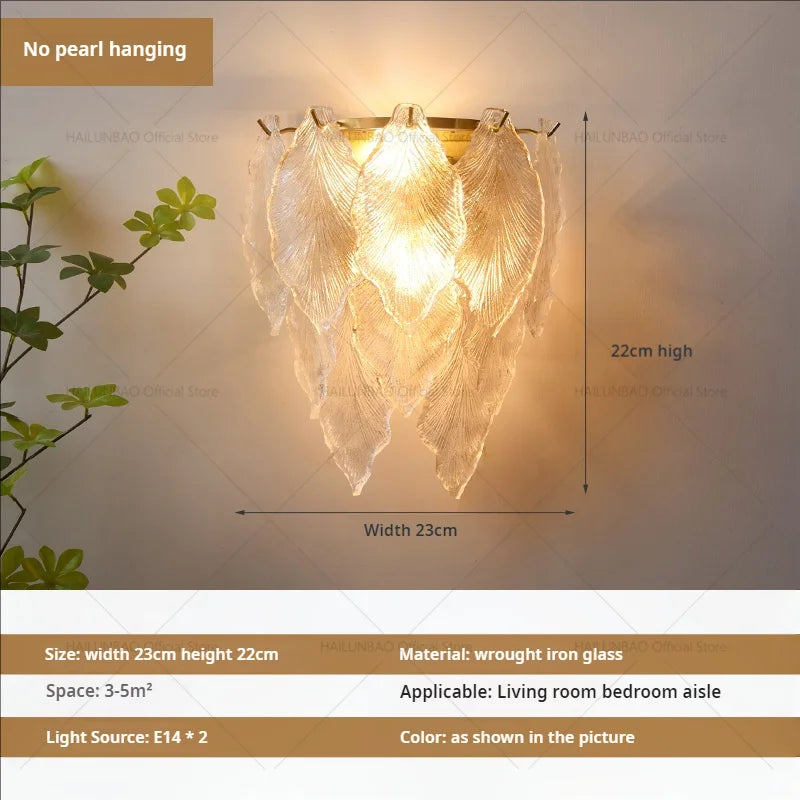Luxe Crystal Glass Wall Lamp for Aisle, Living Room, Bedroom & Corridor Lighting
