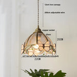 Afralia™ Glass LED Pendant Light Fixture Coffee Kitchen Loft Vintage Copper Hang Lamp