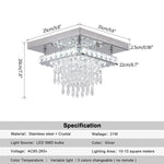 Modern K9 Crystal LED Chandeliers - Kitchen Home Decor Ceiling Lamps Fixtures