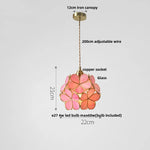 Glass Flower LED Pendant Light Fixture for Modern Luxury Home Decor
