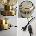 Nordic Glass Table Lamp - Study Bedroom Bedside Modern Living Room Decor