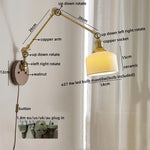 LED Wall Light Walnut Copper Modern Style Hallway Bedroom Living Room