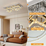 Crystal Ceiling Chandelier: Luxury LED Pendant Lighting for Modern Living Room Decor