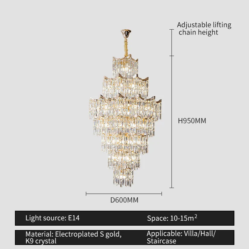 Modern Crystal Chandelier | Luxury Living Room Diningroom Bedroom Lamp