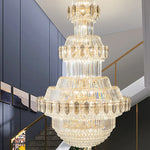 Crystal Chandelier: Villa High Living Room Luxury Lighting