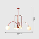 Glass Pendant Chandelier for Living Dining Room Suspension Lamp
