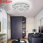 Crystal Raindrop Flowers Remote LED Chandelier Ceiling Light for Living Room